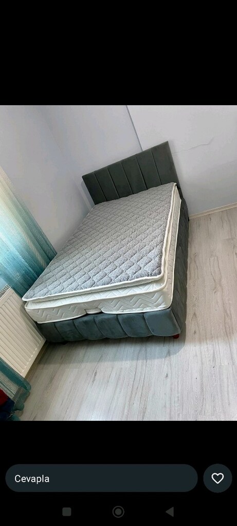 Tek kişilik baza Başlık petli yatak takım sandıklı baza - 3