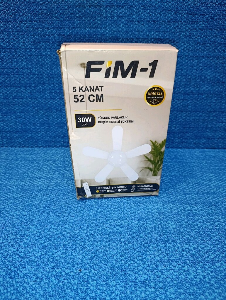 30 Watt 5 Kanatlı Kumandalı Ayarlı Vantilatörlü Led Aydınlatma SIFIR - 4