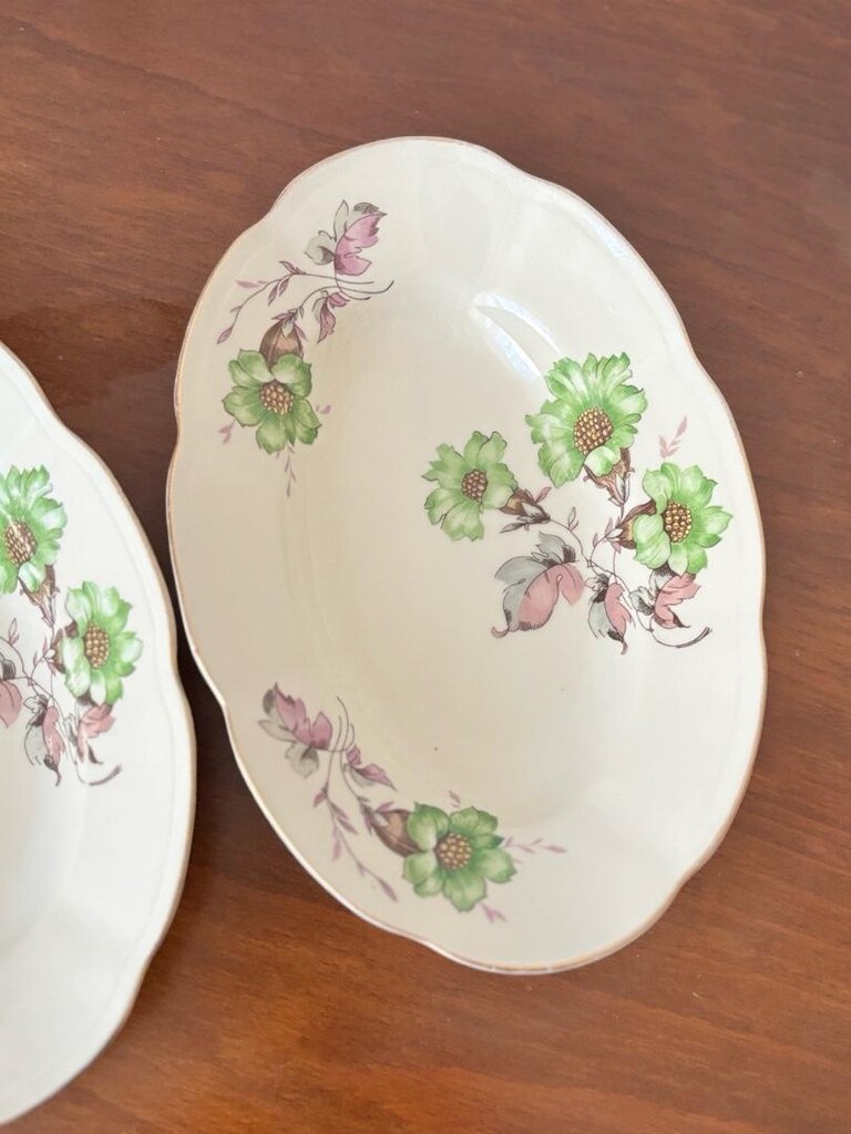 Vintage Polonya İkili Kayık Tabak - 6
