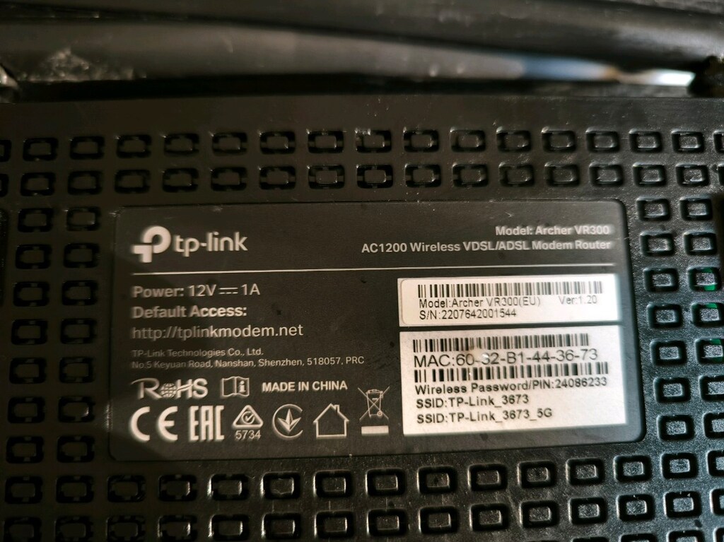 TP-Link Archer VR300 Ac1200 VDSL-ADSL router modem. - 4