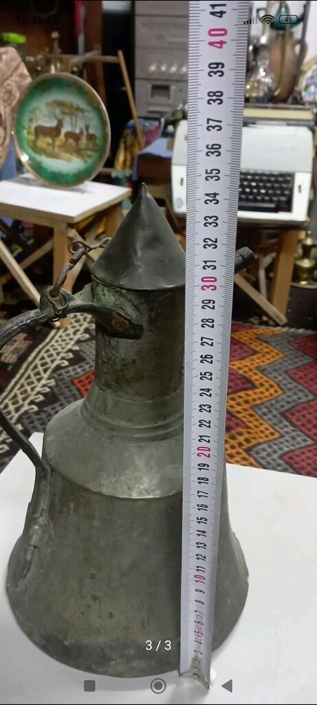 antika bakır ibrik - 3