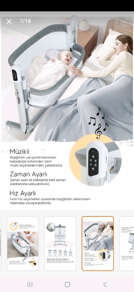 Elektrikli anne yanı beşik - 7