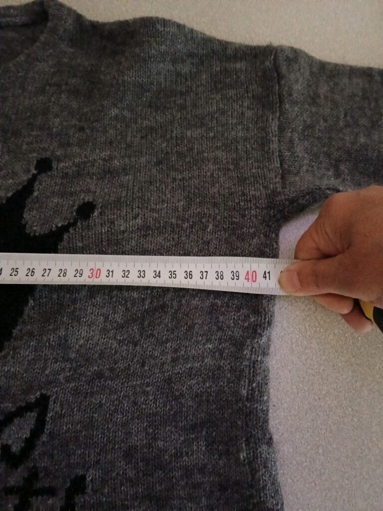 Gri Yün Sweatshirt Kazak Bluz Benetton marka - 2