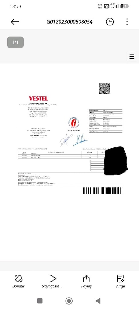 Vestel Kutu - 8