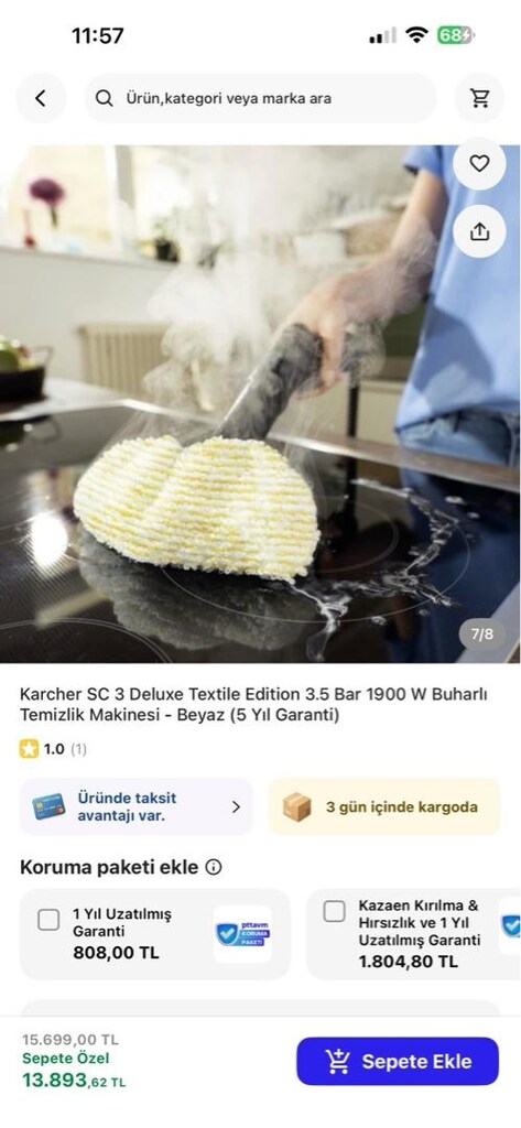Karcher buhar temizleme. bakınası 5 yıl garantı sıfır - 4