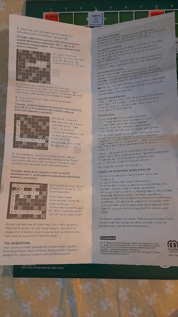 SCRABBLE ORJINAL KELİME OYUNU TÜRKÇE - 8