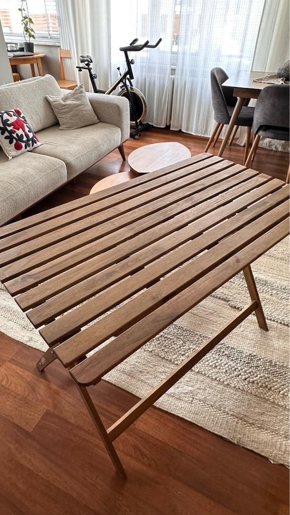 ASKHOLMEN açık kahverengi 112x62 cm katlanabilir masa - 6