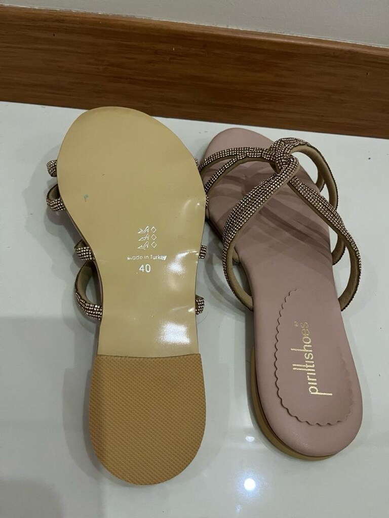 Kadın Pudra Bantlı Sandalet - 3