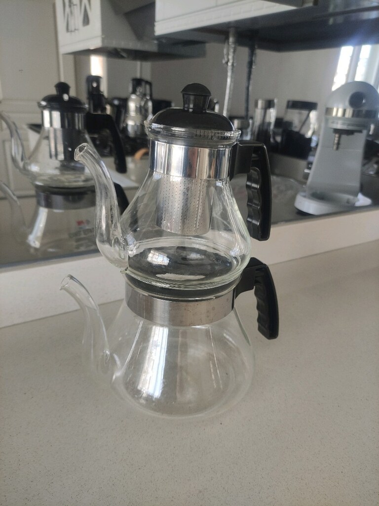pakhome marka. ateşe dayanıklı cam çaydanlık - 2