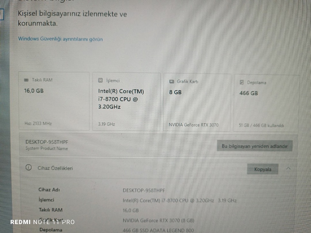 UYGUN FİYAT İ7 İşlemci RTX3070 Gaming Oyuncu Bilgisayar - 3