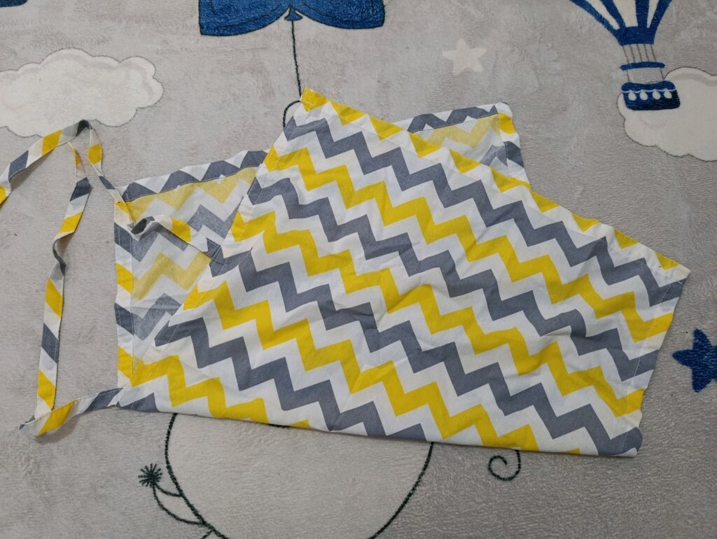 Bebek Portbebe Seti Sarı Gri Desenli - 7