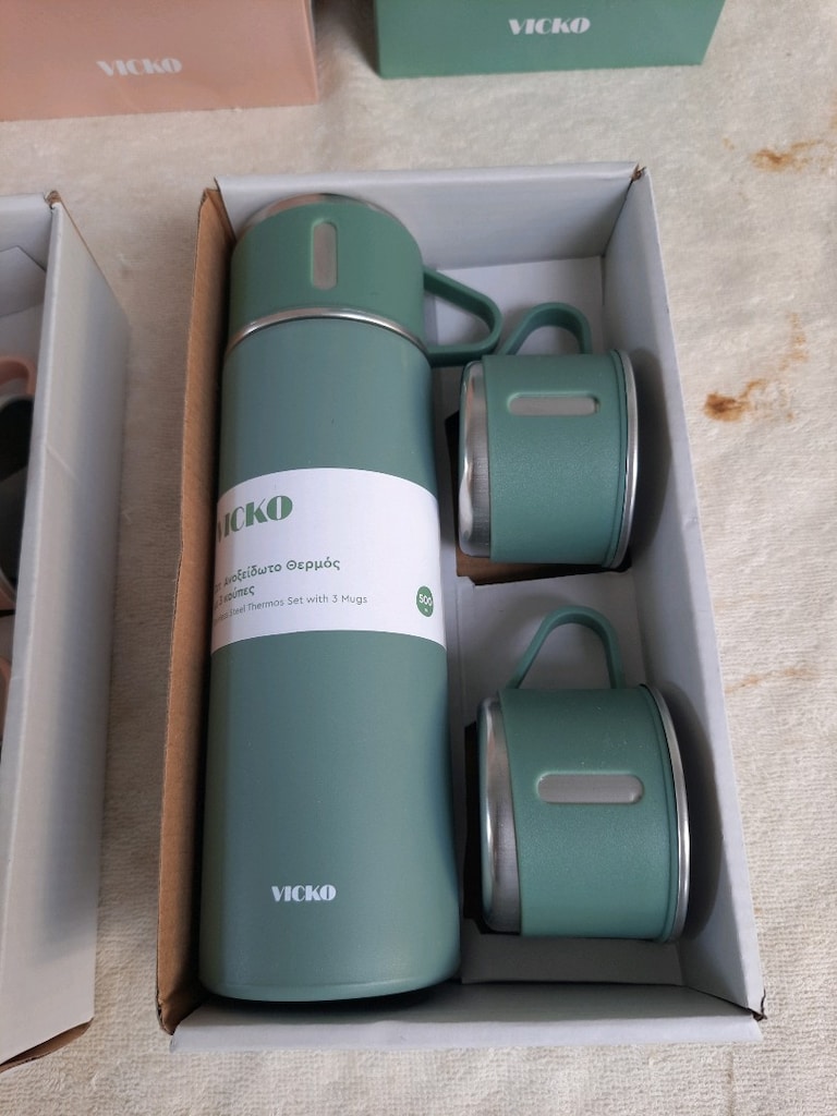 ÇELİK TERMOS 500ml. 3 ad. BARDAKLI - 3