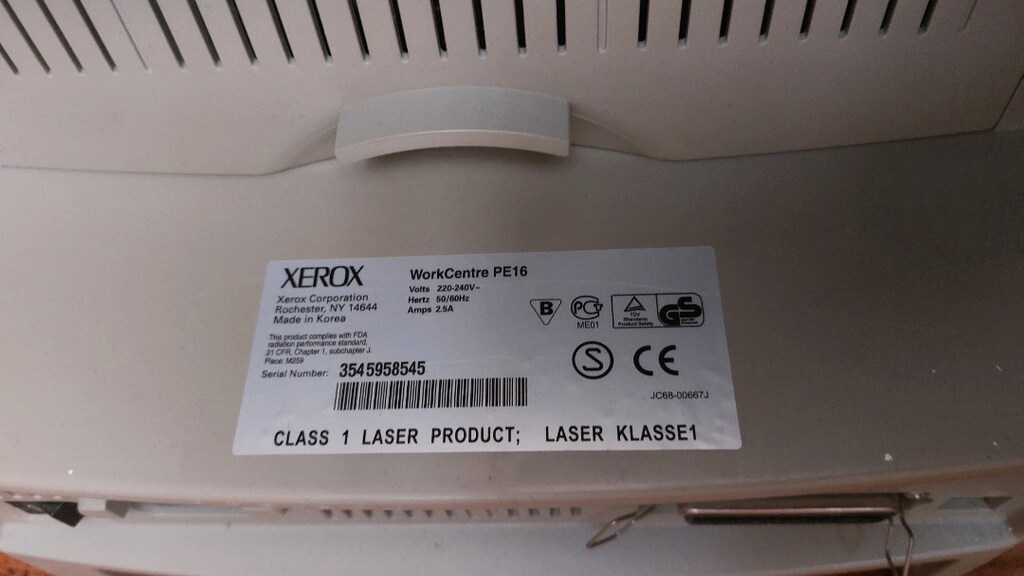 Xerox WorkCentre PE16 - 5