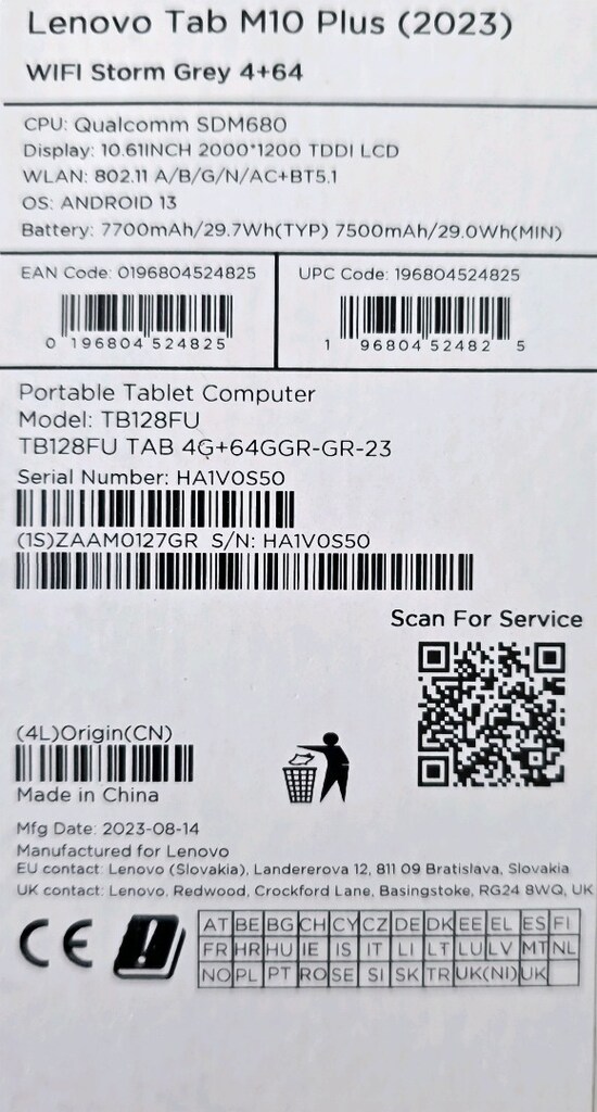 Lenova Tab M10 Plus 3rd Gen Wifi - 3