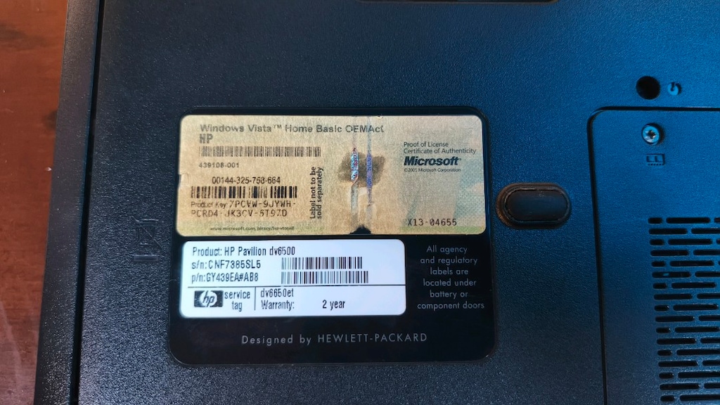 HP DV6000 LAPTOP - 9