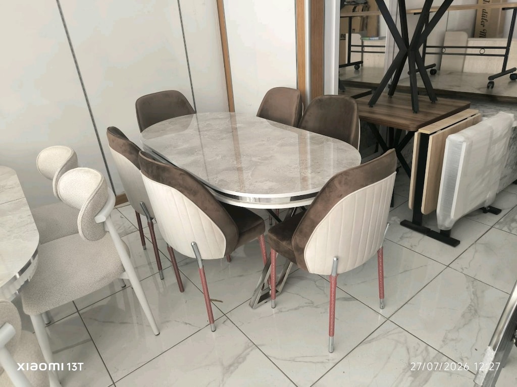Bohem 6 Kişilik Masa Sandalye Takımı – Şık ve Modern Yemek Masası - 8