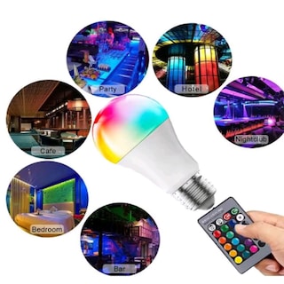 Uzaktan Kumandalı Renk Değiştiren Rgb Led Ampul - 4
