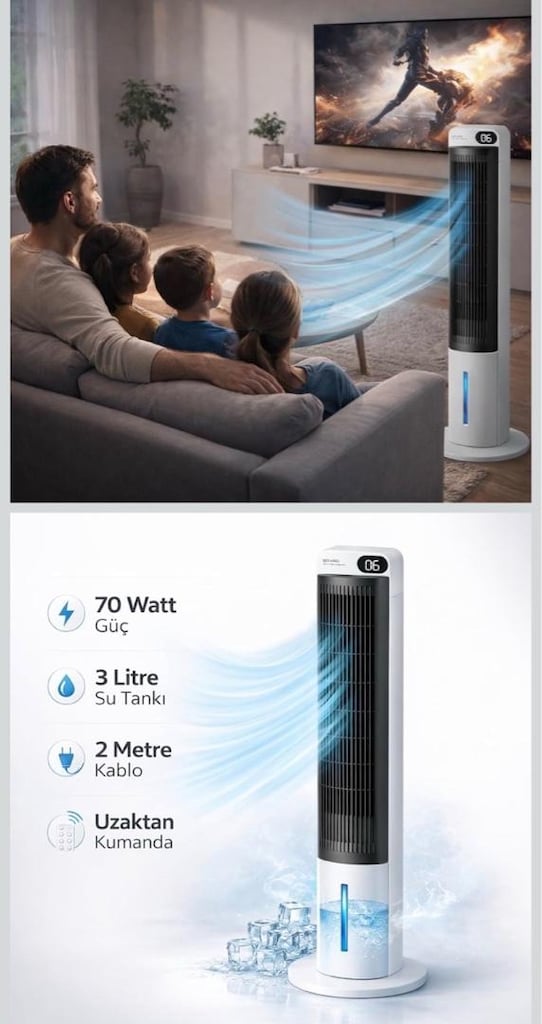 Ev Tipi Kule Tipi Vantilatör & Soğutucu - 2
