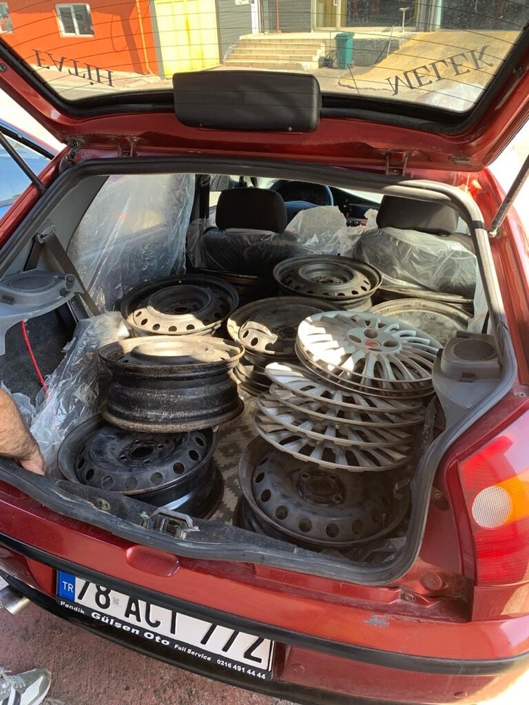 13 14 15 inç teneke jant lastik takımm - 4
