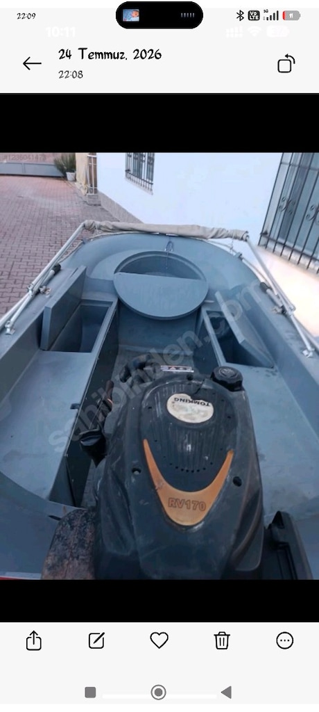 Temiz Kullanılmış Bot + Tomking RV170 Motor + Römork (Takım Halinde) - 15