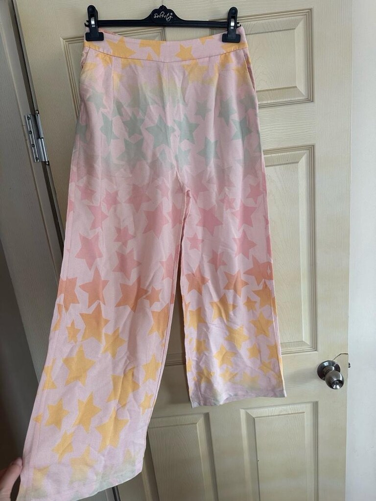 twist yıldız desenli pantolon