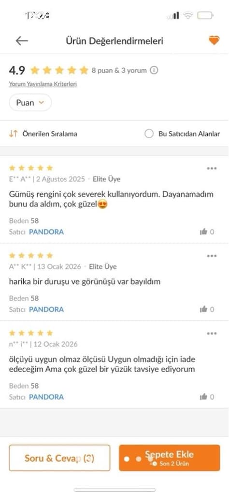 PANDORA PEMBE ALTIN KAPLAMA Papatya Yüzük - 5