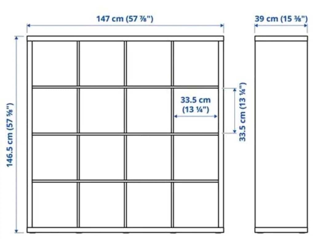 ikea kitaplık 147*147 - 3
