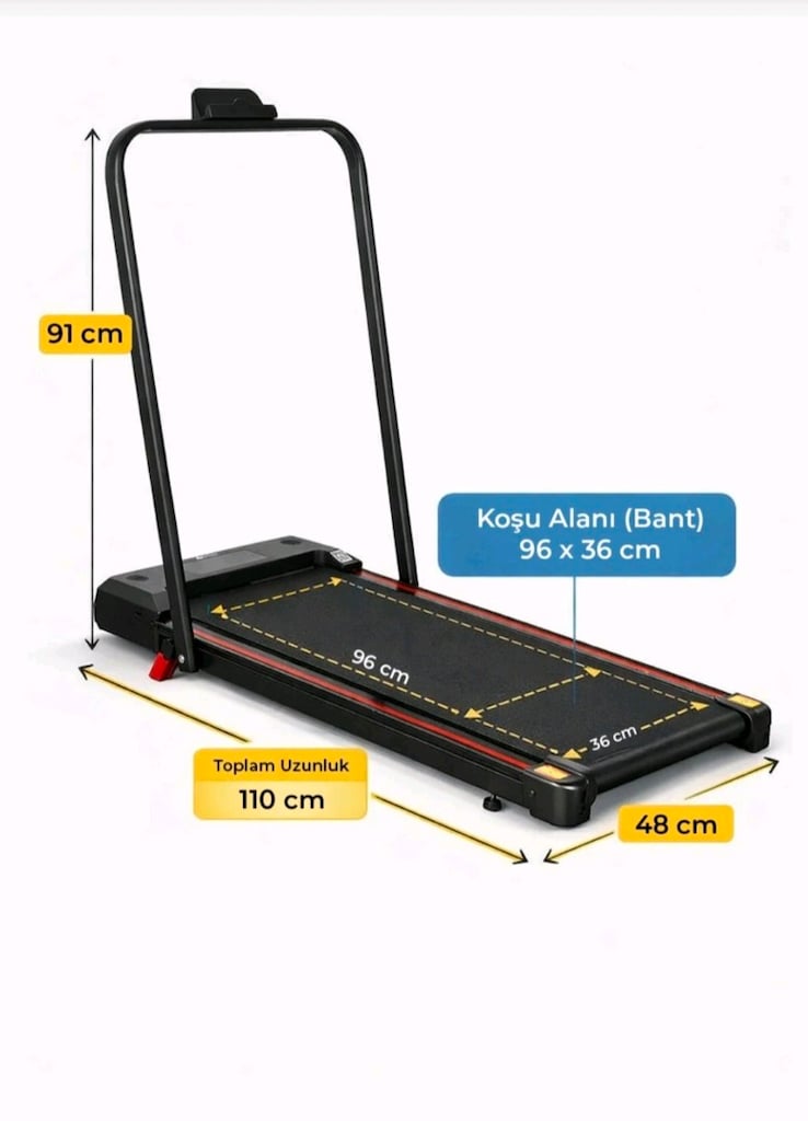 Bluetoothlu Uzaktan Kumandalı Portatif Yürüme ve Koşu Bandı - 4