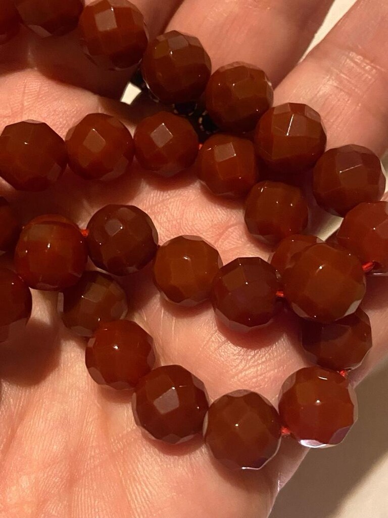 Vintage AKİK Doğal Taş Kolye - 18