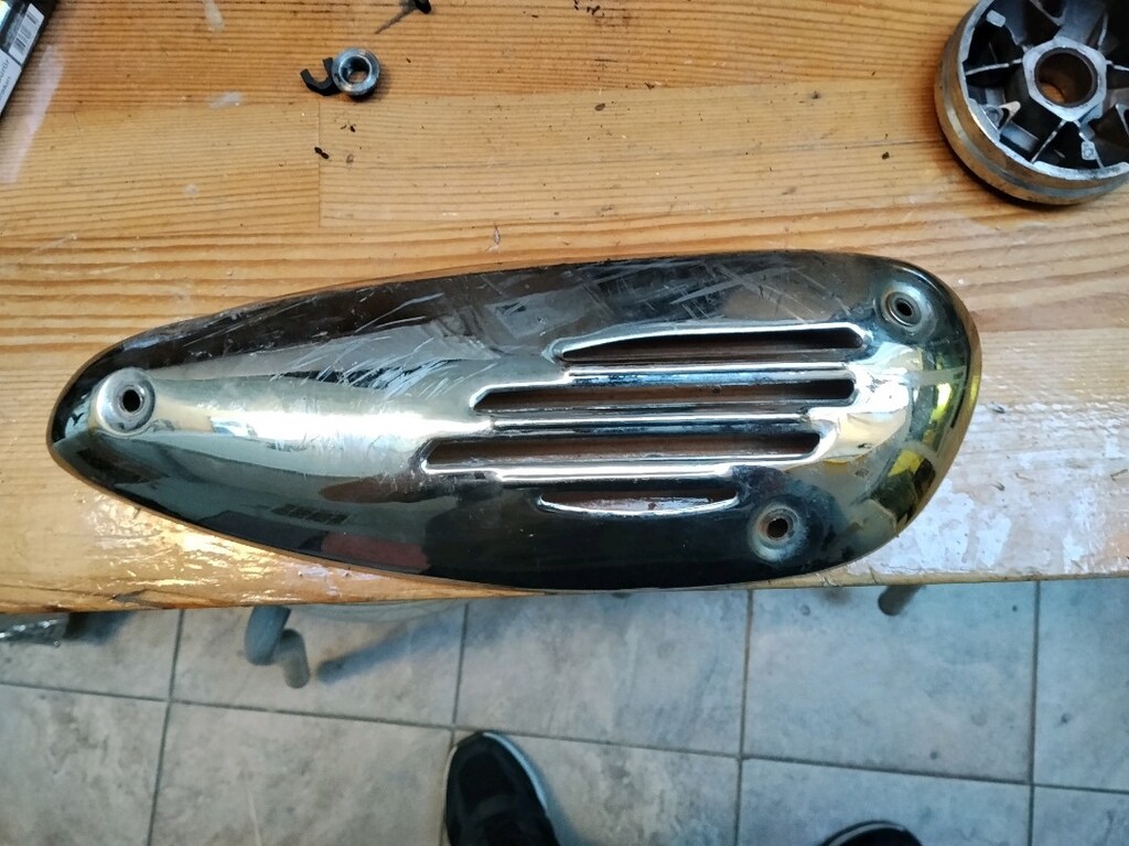50 cc motor parçaları ön arka varyatör egzoz koruma kapağı - 3