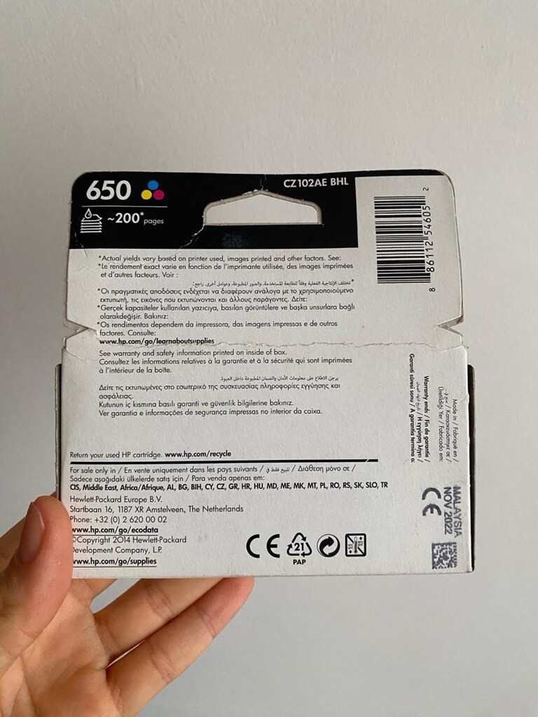 HP 650 Renkli Kartuş - 2