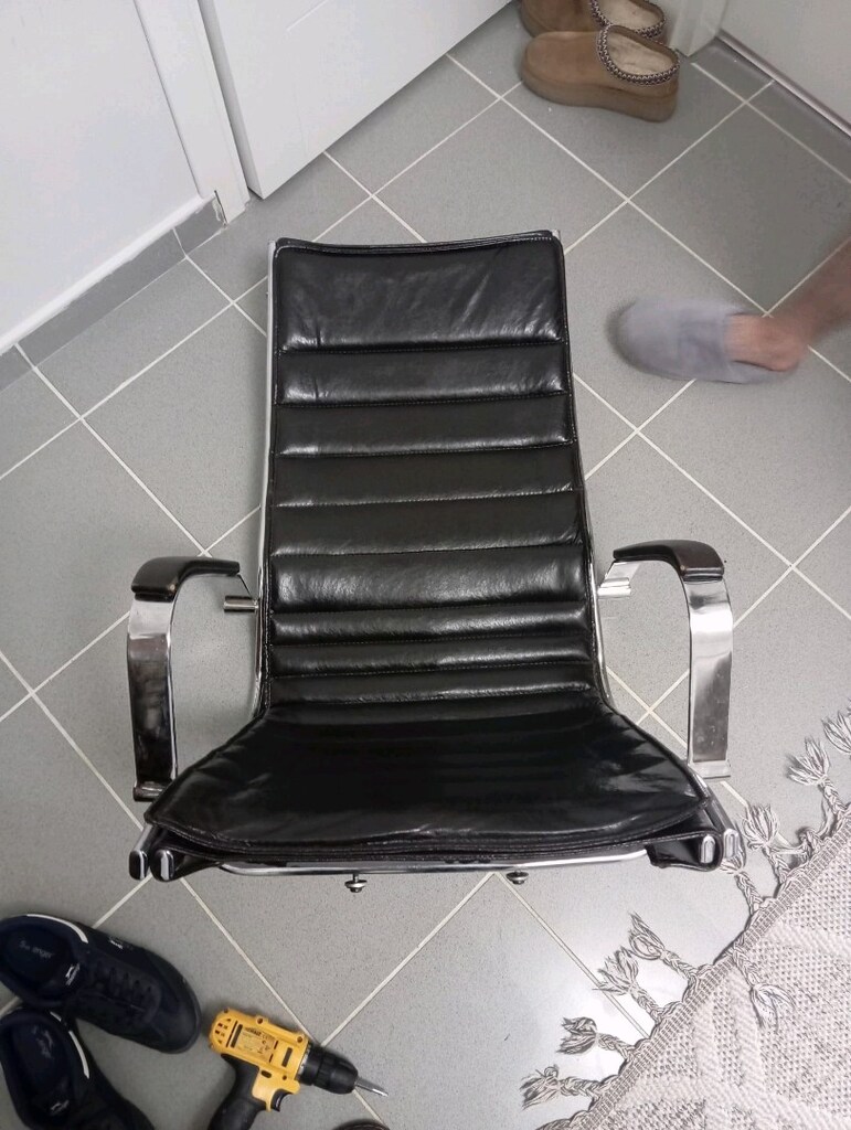 KKlasik Eames Stil Krom Ofis Koltuğu - 5