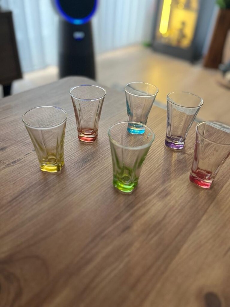 renkli tabanlı bardaklar lav serisi - 10