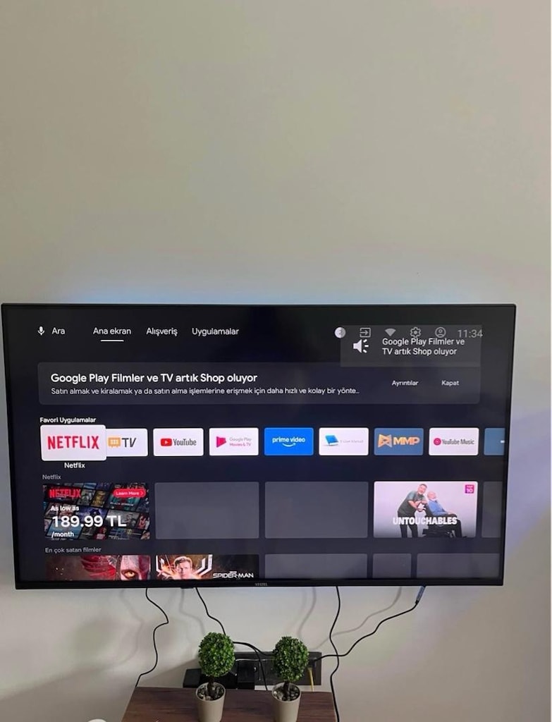Vestel 126 ekran Qled 4K ultra HD