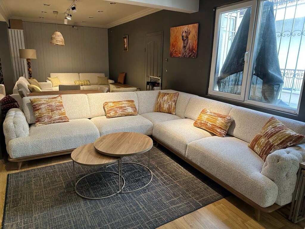 Sıfır.. Açilabilir Yatakli 300x300 Palermo L Köşe Koltuk Takimi - 2