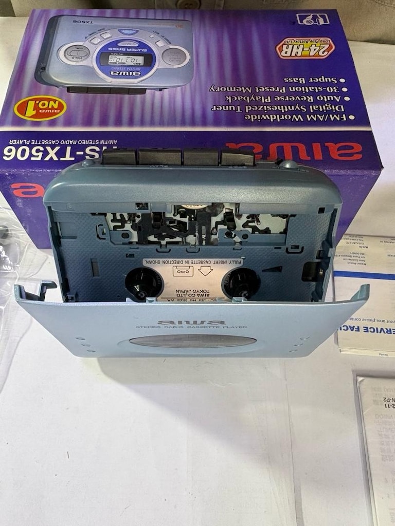Aiwa HS-TX506 Walkman Kaset Çalar | Nadir Koleksiyonluk | Kutulu Full - 8