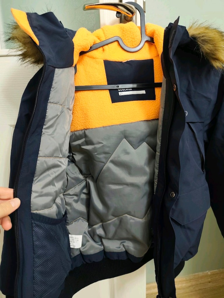 Çocuklu Mont Lacivert Kapüşonlu Decathlon - 2