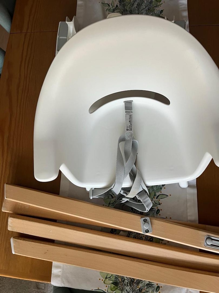 Stokke tertemiz beyaz mama sandalyesi - minder hediye - 13