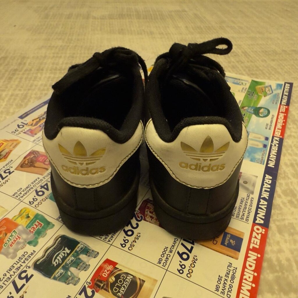 Adidas Superstar Siyah Bağcıklı Spor Kadın Sneaker 38.5 no - 5