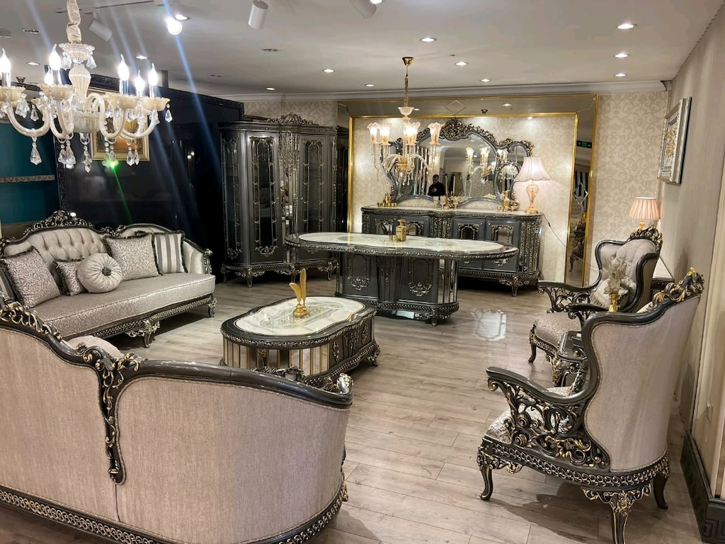 Klasik Desenli Mermer Desenli SALON TAKIMI - 10