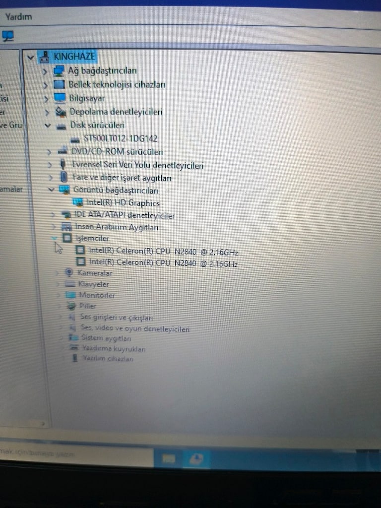 Intel celeron işlemci 4 GB RAM 500 GB hardisk batarya sağlam - 4