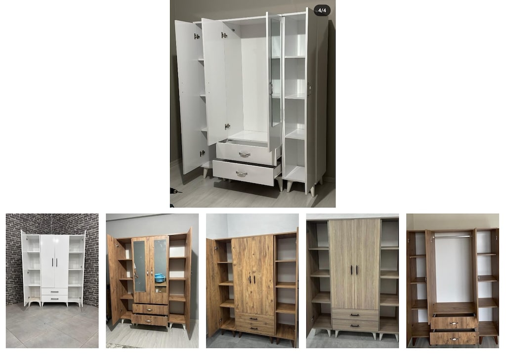 4 kapaklı elbise dolabı qkkdpdetqm - 6