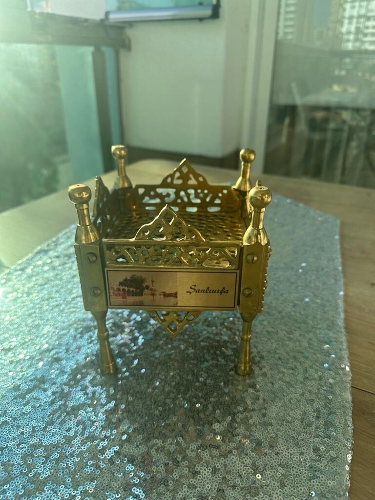 Antika Konak Bronz Kahve Mangalı - 5