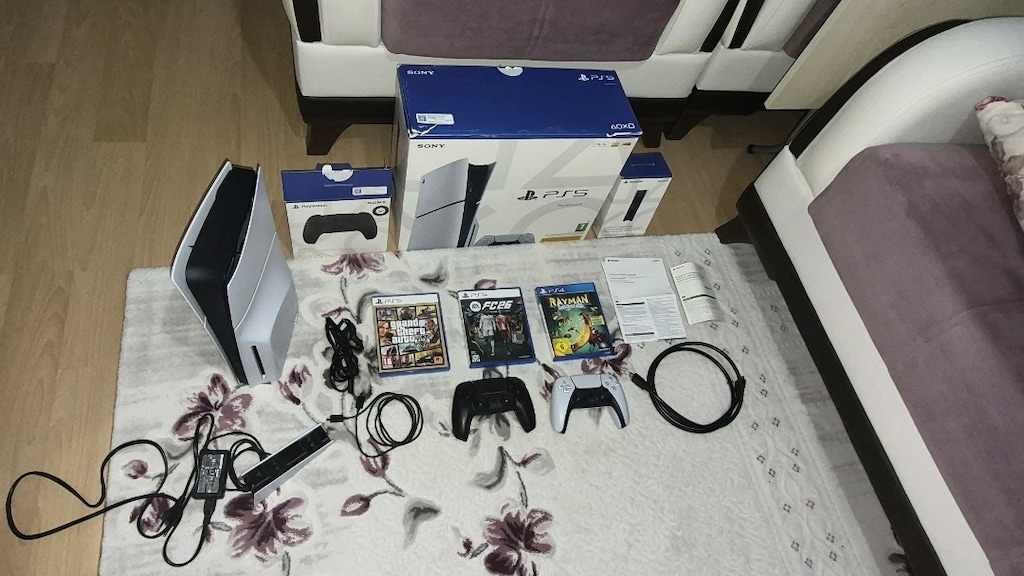 Sony ps5 faturalı+2 kol+3 oyun+çiftli şarj standı+hdmi+garanti - 7