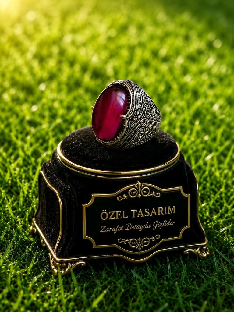 925 Ayar Zirkon Taşlı Gümüş Yüzük - 7