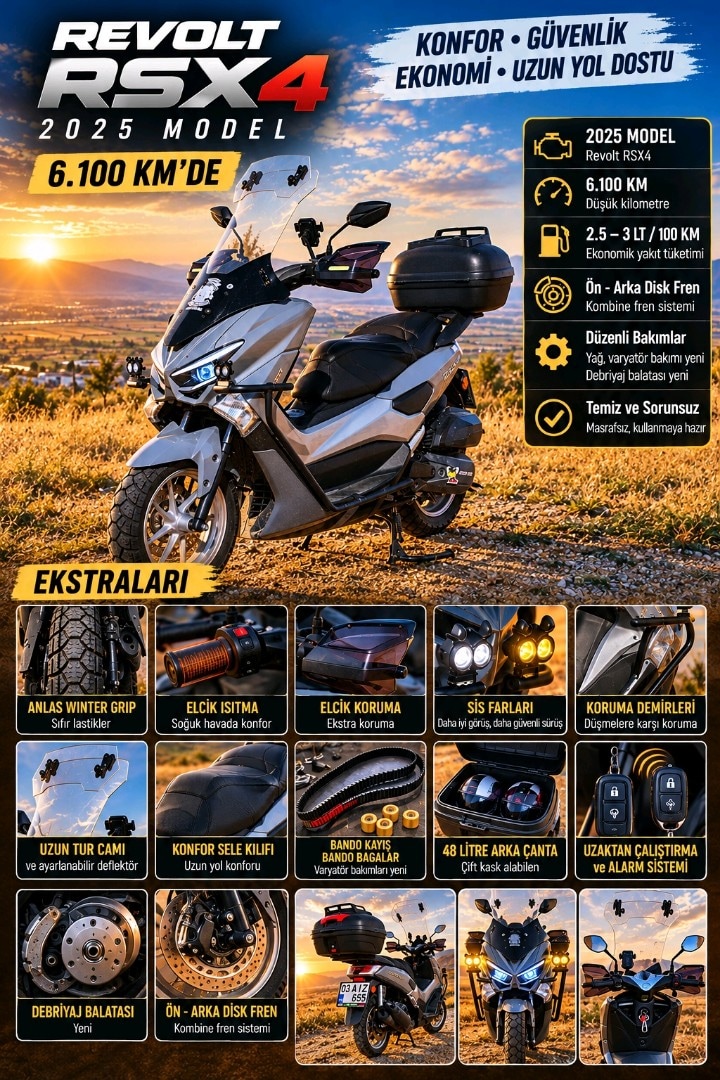 2025 REVOLT RSX4 – 6.100 KM – ÇİZİKSİZ, FULL EKSTRALI, MASRAFSIZ - 6