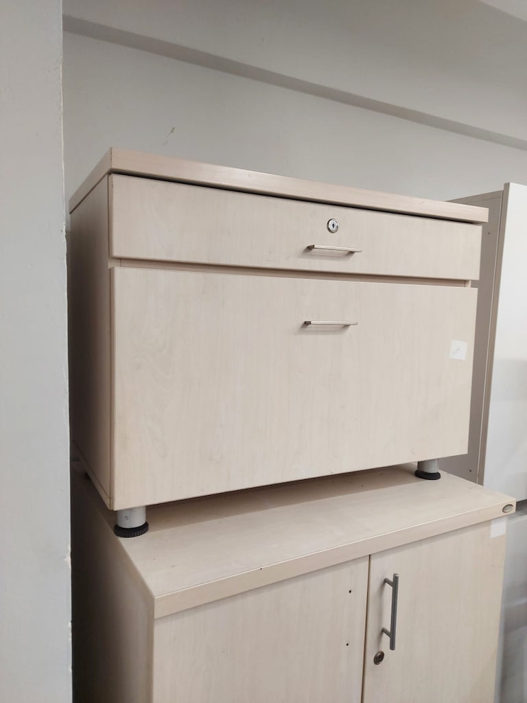 KLAS OFİS ÜSKÜDAR 80x60x40 AKÇAAĞAÇ RENK ÇEKMECELİ DOLAP - 2