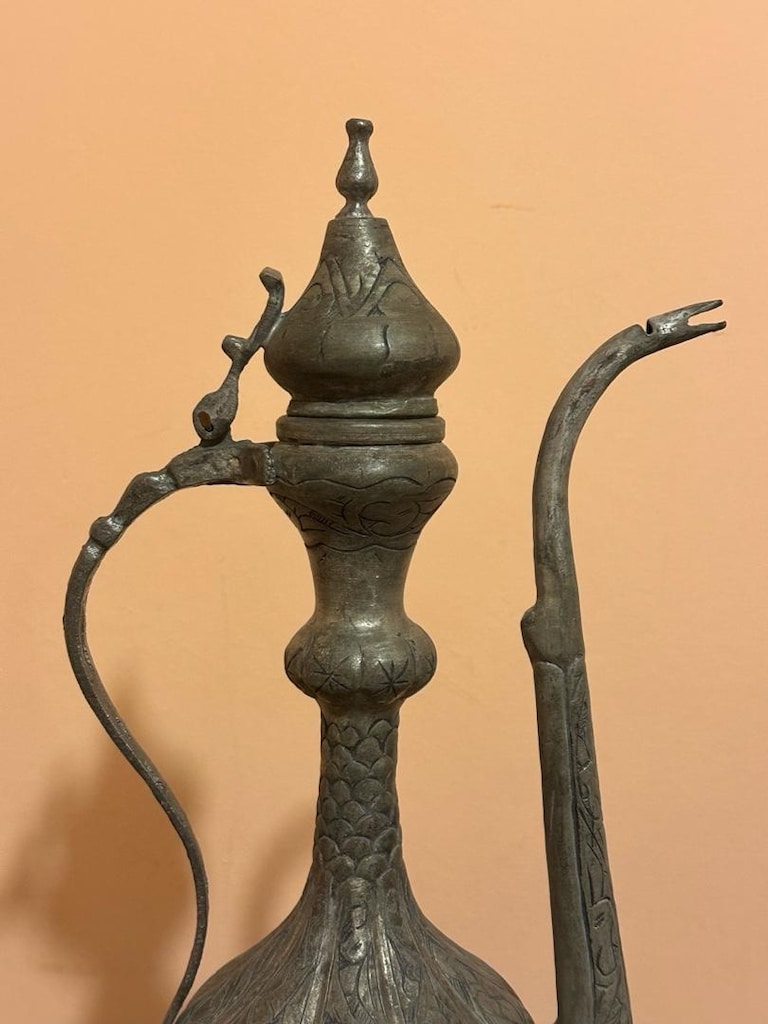 Özel İşlemeli Vintage / Antika Bakır İbrik (38 cm) - 3