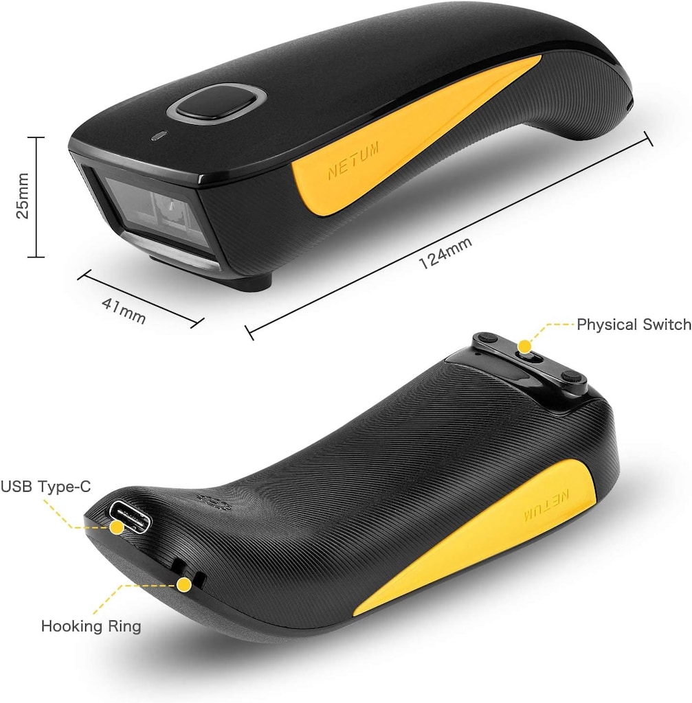 Netum C7501S Bluetooth Cep Tipi QR Kod & 1D 2D Barkod Okuyucu - 8