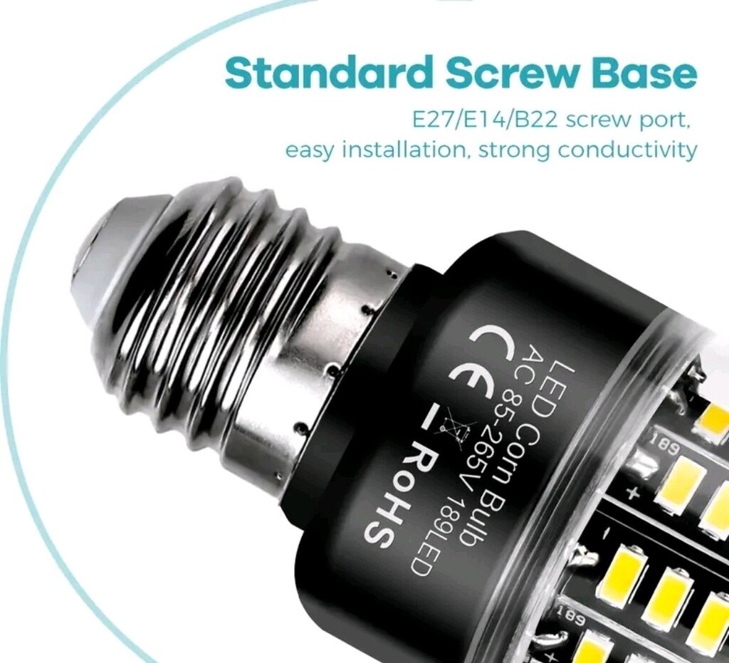 E27 duy beyaz ışık güçlü 132 LED AMPUL. 360 derece aydınlatma. - 9
